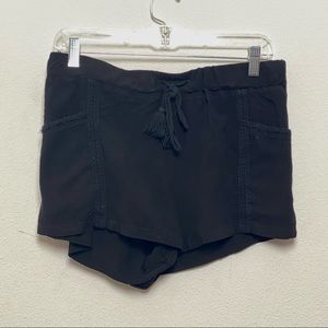 Black Cotton on Flowy Shorts- (EUC) Size M